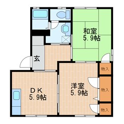 城の里Dの物件間取画像